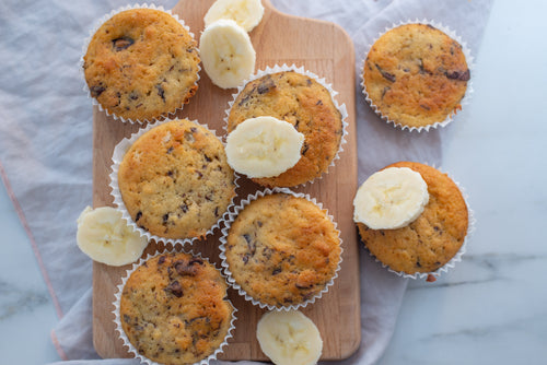 Peanut Butter Banana Oat Muffins